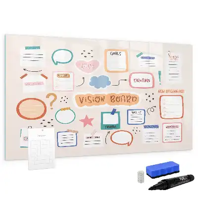 Schreib-Magnettafel buntes Vision Board