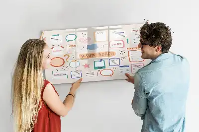 Schreib-Magnettafel buntes Vision Board