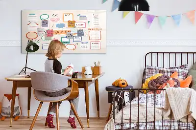Schreib-Magnettafel buntes Vision Board