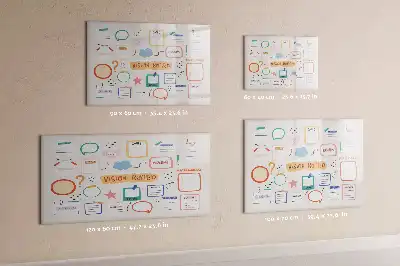 Schreib-Magnettafel buntes Vision Board