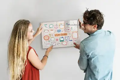 Schreib-Magnettafel buntes Vision Board
