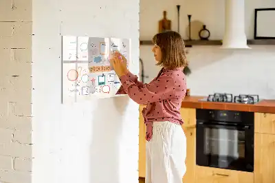 Schreib-Magnettafel buntes Vision Board