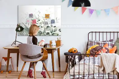 Beschreibbare Magnettafel mit Motiv Pflanzenblätter