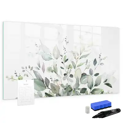 Beschreibbare Magnettafel mit Motiv Pflanzenblätter