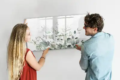 Beschreibbare Magnettafel mit Motiv Pflanzenblätter
