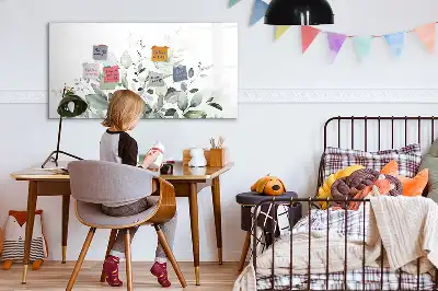 Beschreibbare Magnettafel mit Motiv Pflanzenblätter