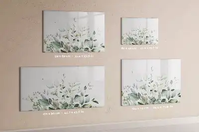 Beschreibbare Magnettafel mit Motiv Pflanzenblätter