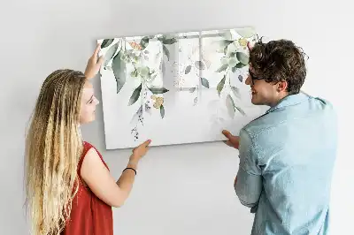Schreib-Magnettafel mit Motiv Pflanzenblätter