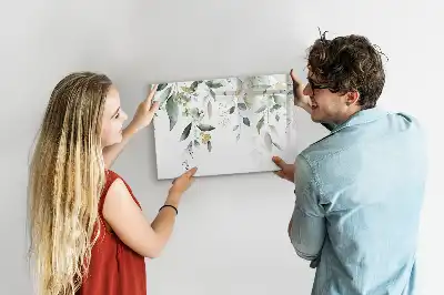 Schreib-Magnettafel mit Motiv Pflanzenblätter