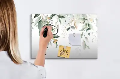 Schreib-Magnettafel mit Motiv Pflanzenblätter
