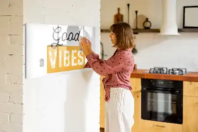 Schreib-Magnettafel mit inspirierendem Satz