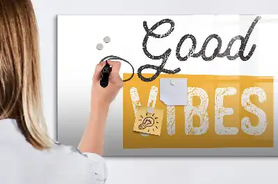 Schreib-Magnettafel mit inspirierendem Satz