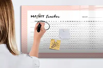 Beschreibbare Magnettafel als praktischer Gewohnheiten-Tracker