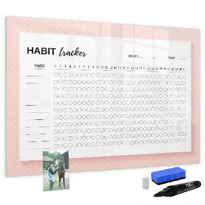 Beschreibbare Magnettafel als praktischer Gewohnheiten-Tracker