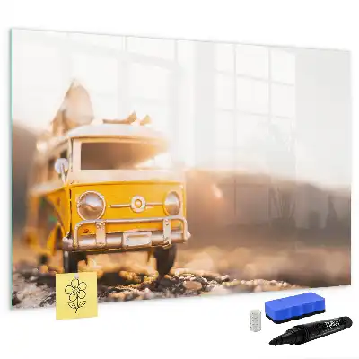 Schreib-Magnettafel mit dem Motiv Urlaub mit dem Auto