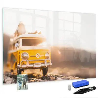 Schreib-Magnettafel mit dem Motiv Urlaub mit dem Auto