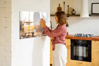 Schreib-Magnettafel mit dem Motiv Urlaub mit dem Auto