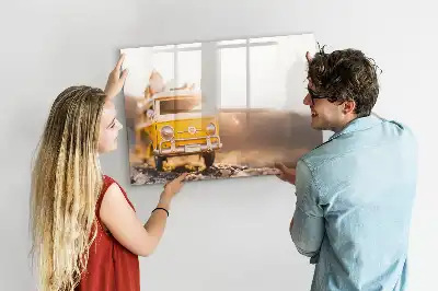Schreib-Magnettafel mit dem Motiv Urlaub mit dem Auto