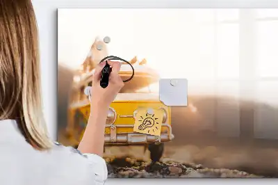 Schreib-Magnettafel mit dem Motiv Urlaub mit dem Auto