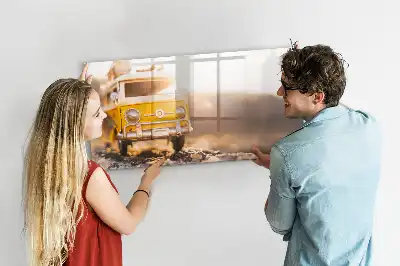 Schreib-Magnettafel mit dem Motiv Urlaub mit dem Auto