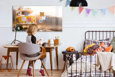 Schreib-Magnettafel mit dem Motiv Urlaub mit dem Auto