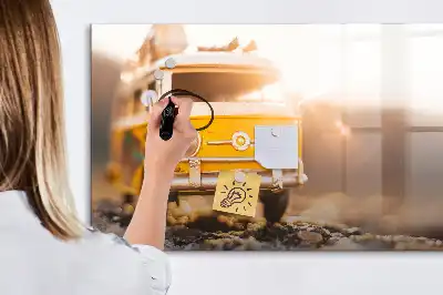 Schreib-Magnettafel mit dem Motiv Urlaub mit dem Auto