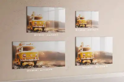 Schreib-Magnettafel mit dem Motiv Urlaub mit dem Auto