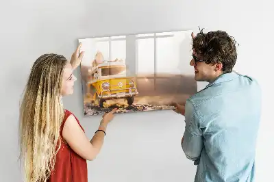 Schreib-Magnettafel mit dem Motiv Urlaub mit dem Auto