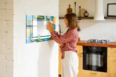Beschreibbare Magnettafel mit Stundenplan