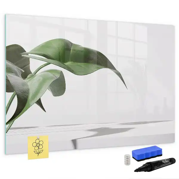 Schreib-Magnettafel mit Motiv abstrakte Blätter
