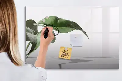 Schreib-Magnettafel mit Motiv abstrakte Blätter