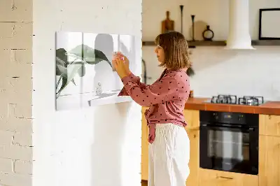 Schreib-Magnettafel mit Motiv abstrakte Blätter