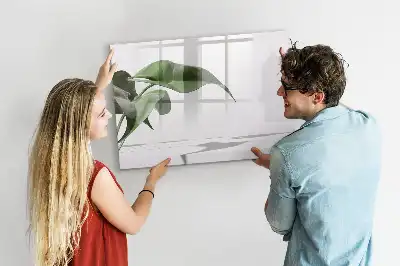 Schreib-Magnettafel mit Motiv abstrakte Blätter