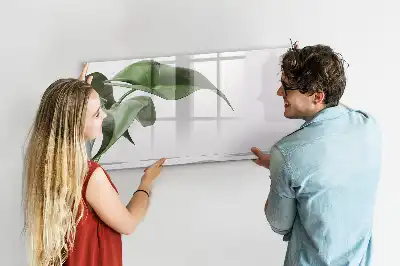 Schreib-Magnettafel mit Motiv abstrakte Blätter