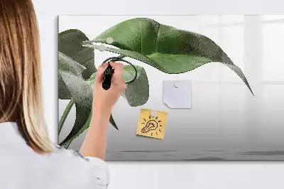 Schreib-Magnettafel mit Motiv abstrakte Blätter