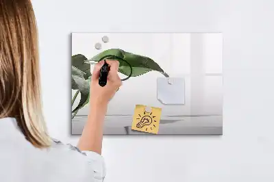 Schreib-Magnettafel mit Motiv abstrakte Blätter