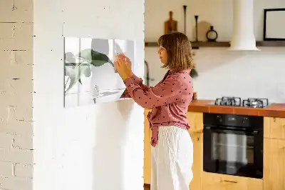 Schreib-Magnettafel mit Motiv abstrakte Blätter