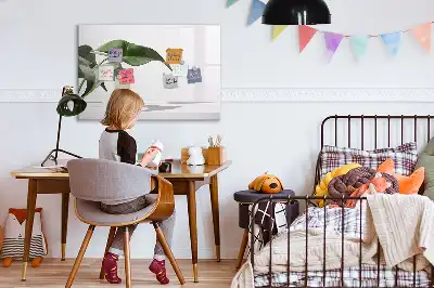 Schreib-Magnettafel mit Motiv abstrakte Blätter