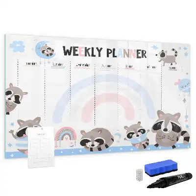 Beschreibbare Magnettafel Wochenplaner für Kinder