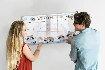 Beschreibbare Magnettafel Wochenplaner für Kinder