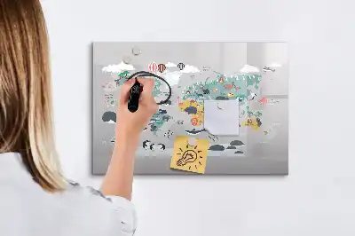 Schreib-Magnettafel mit Comic-Motiv