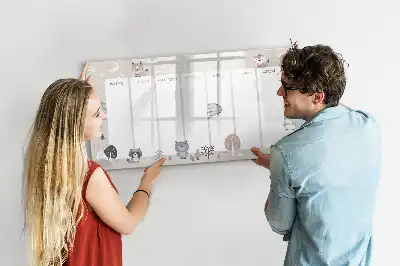 Schreib-Magnettafel Wochenplaner mit Tiermotiv