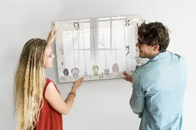 Beschreibbare Magnettafel zur Wochenplanung