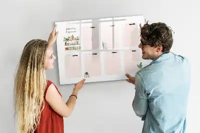 Wochenplaner als beschreibbare Magnettafel