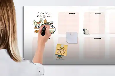 Wochenplaner als beschreibbare Magnettafel