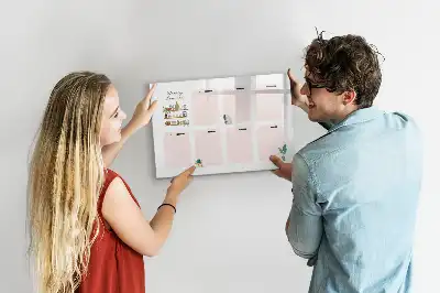 Wochenplaner als beschreibbare Magnettafel