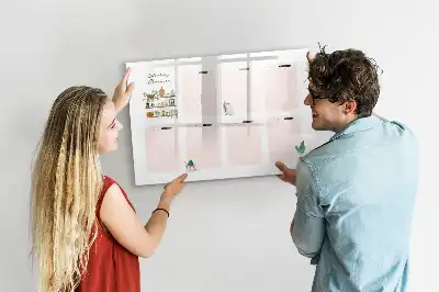 Wochenplaner als beschreibbare Magnettafel