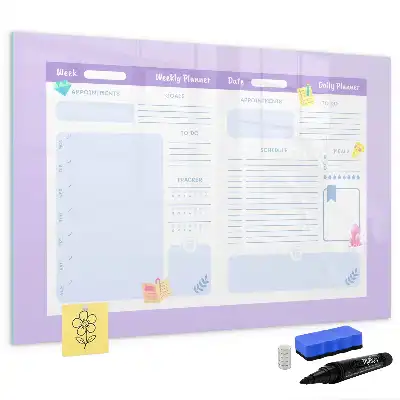 Schreib-Magnettafel in der Farbe Rosa als Jahresplaner