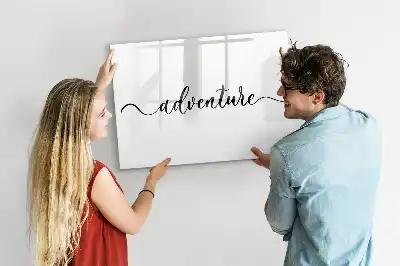 Beschreibbare Magnettafel mit Text Abenteuer-Design