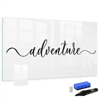 Beschreibbare Magnettafel mit Text Abenteuer-Design